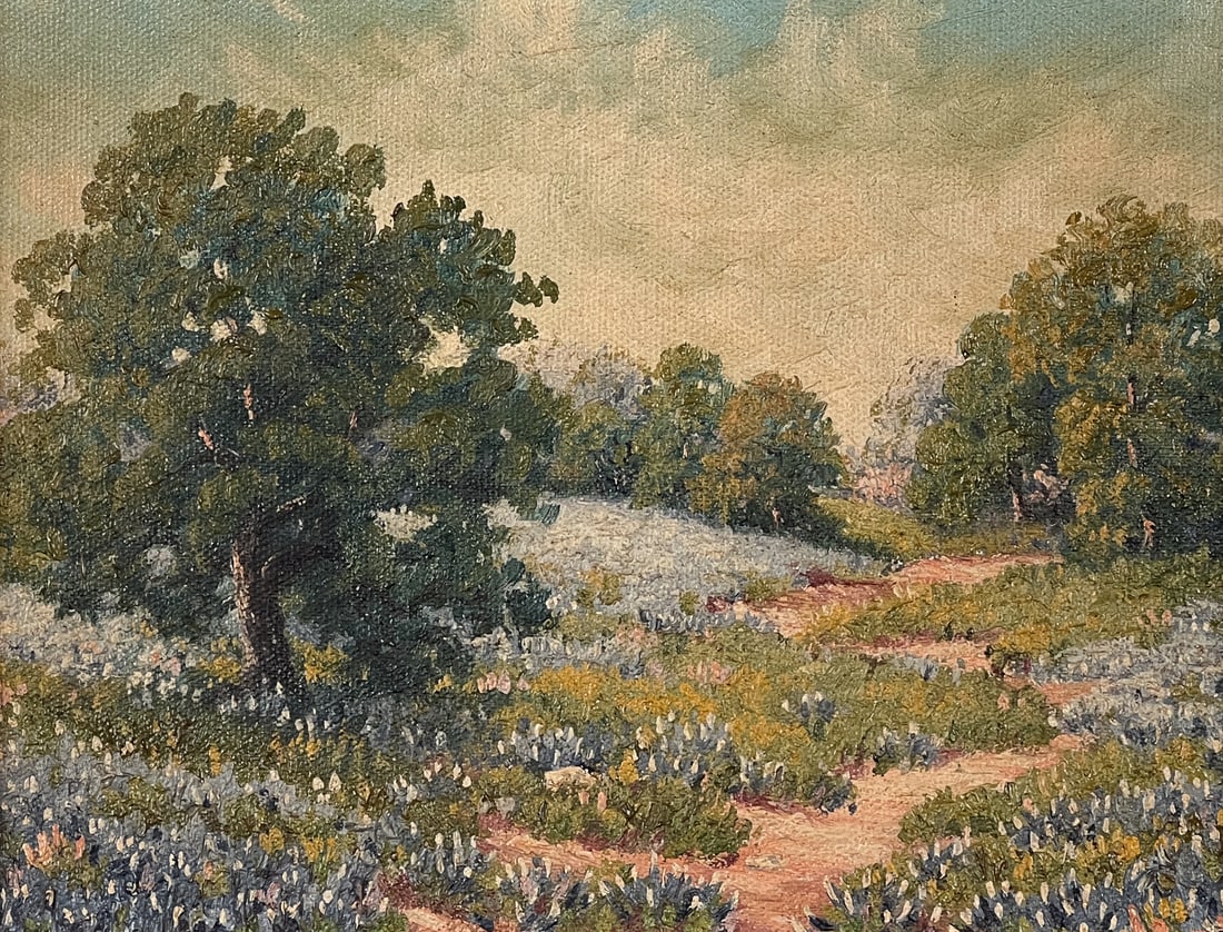 Early Texas Bluebonnet Oil Painting (1 of 4)