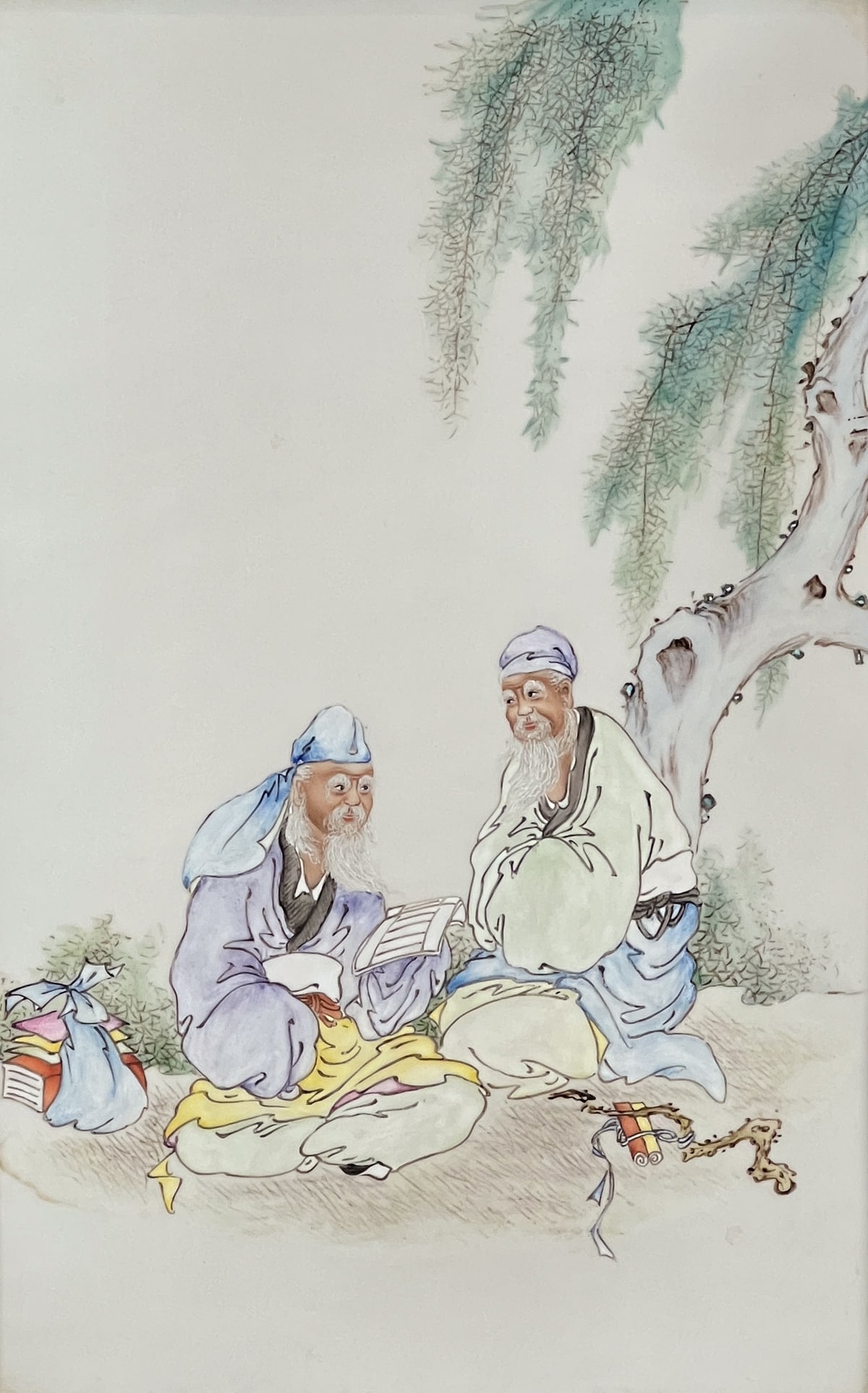 Famille Rose Porcelain Plaque (1 of 4)