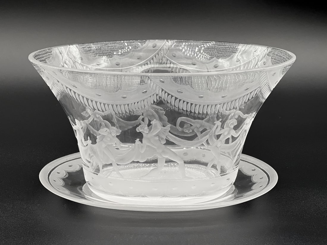Simon Gate Orrefors Glass Bowl And Tray (1 of 9)