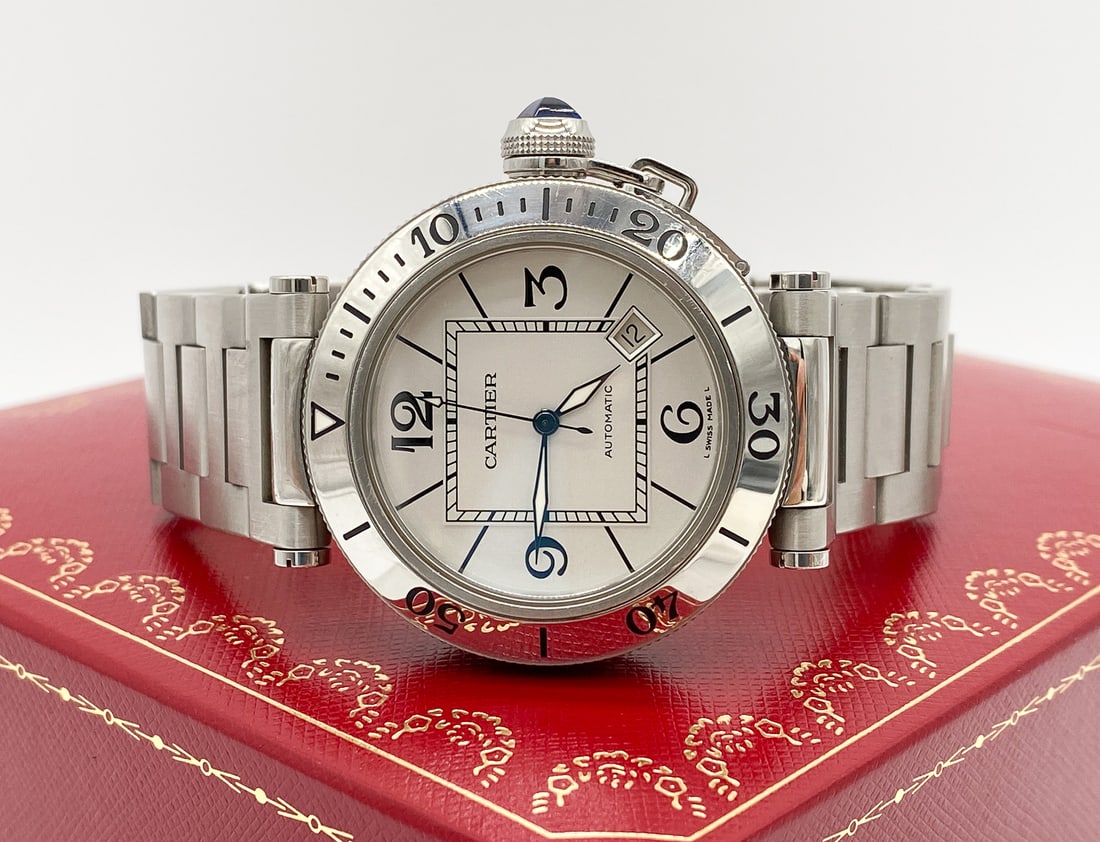 Cartier Pasha Seatimer Stainless Steel Watch (1 of 5)