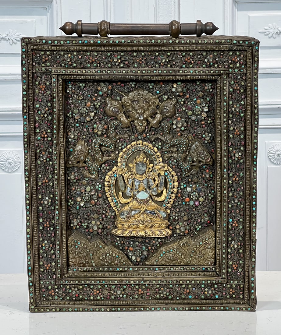 Nepal Jeweled Votive Plaque (1 of 7)