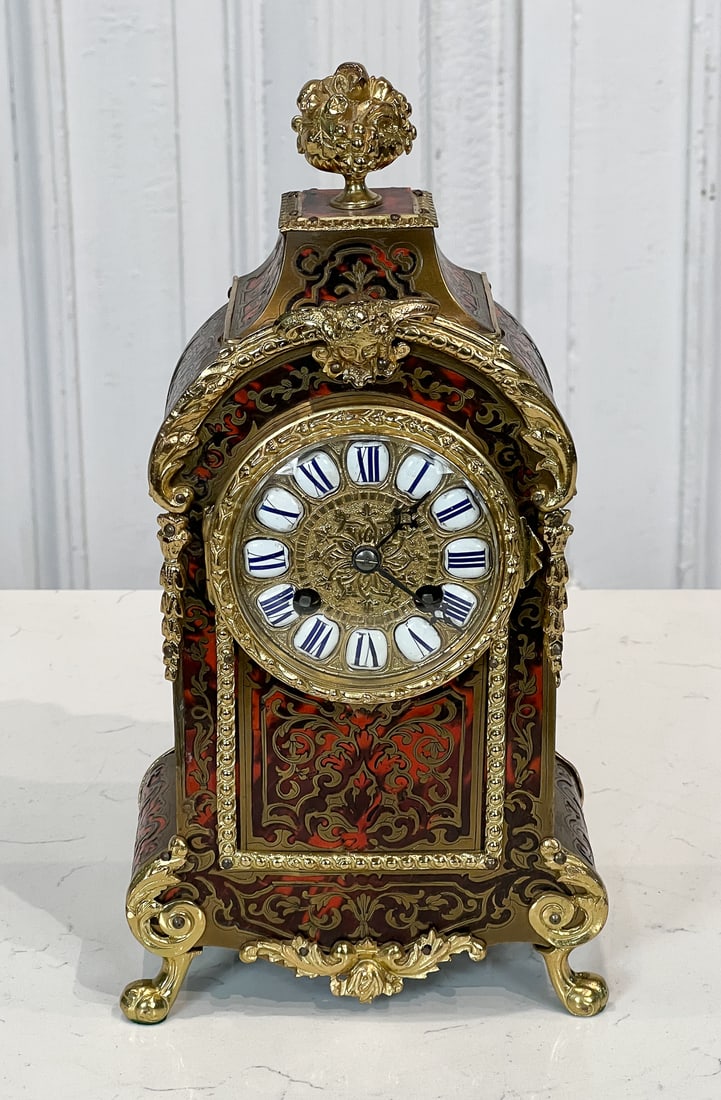 Small Louis XIV Style Boulle Mantel Clock (1 of 12)