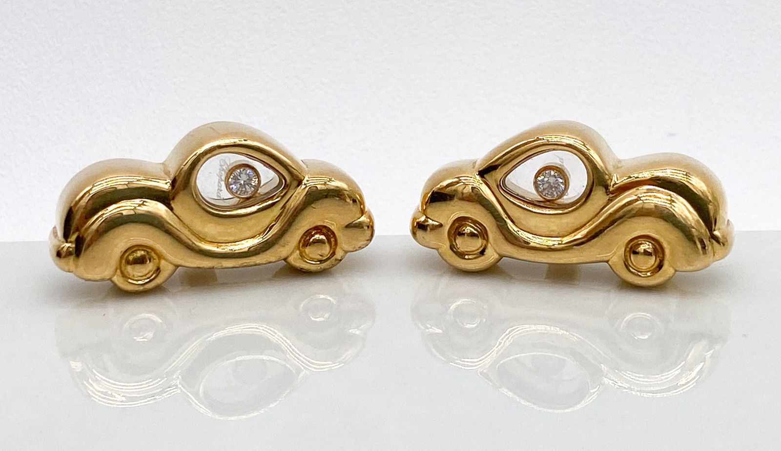 Chopard Happy Diamond And 18k Gold Car Cufflinks (1 of 4)