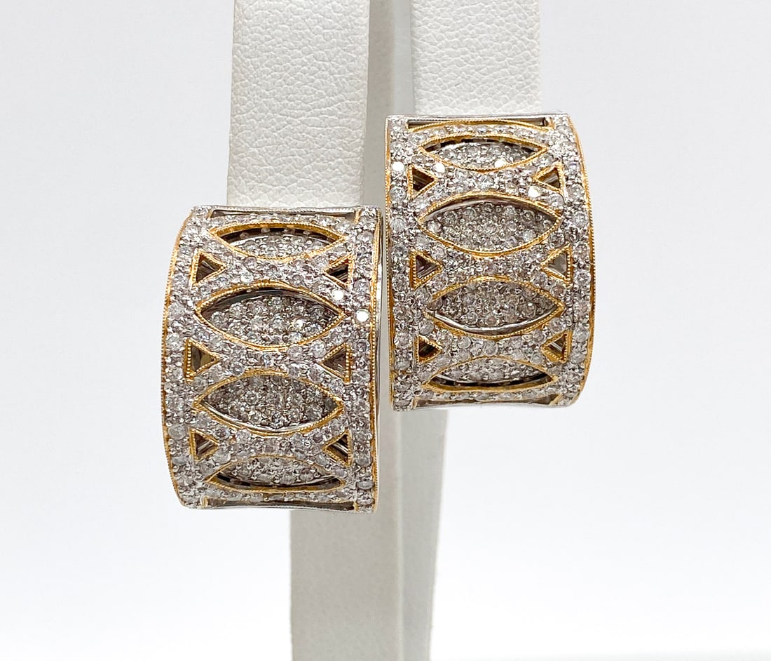 Diamond And 18k Gold Earrings (1 of 5)