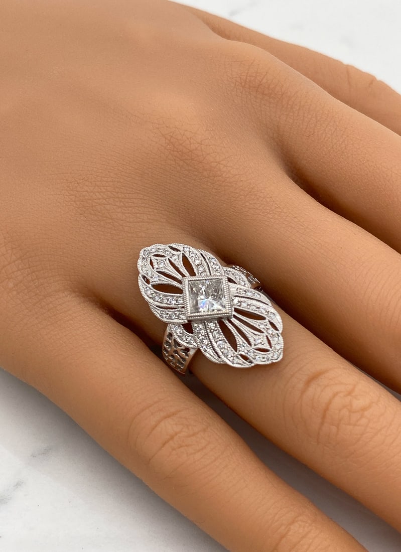 Princess Cut Diamond Ring, 18k Gold (1 of 2)