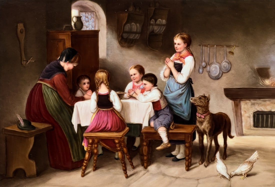 KPM Style German Porcelain Plaque (1 of 4)