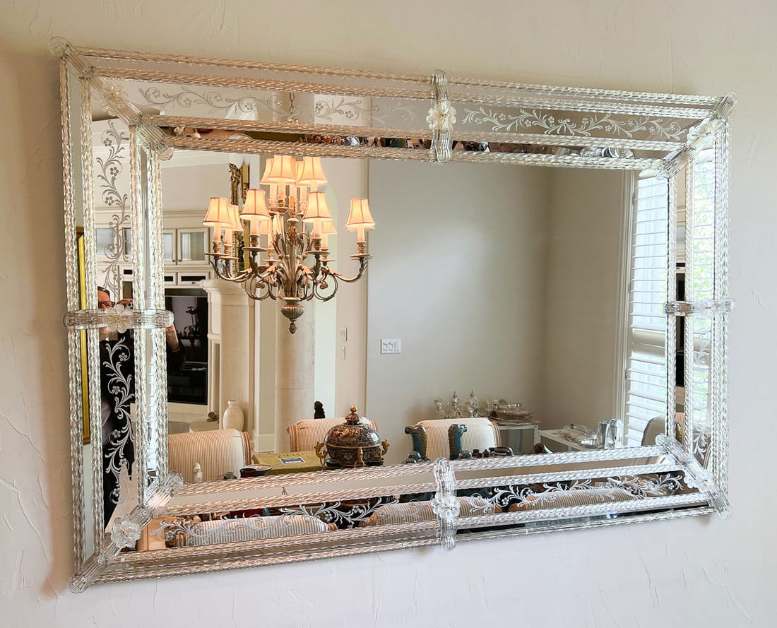 Large Venetian Glass Mirror (1 of 13)