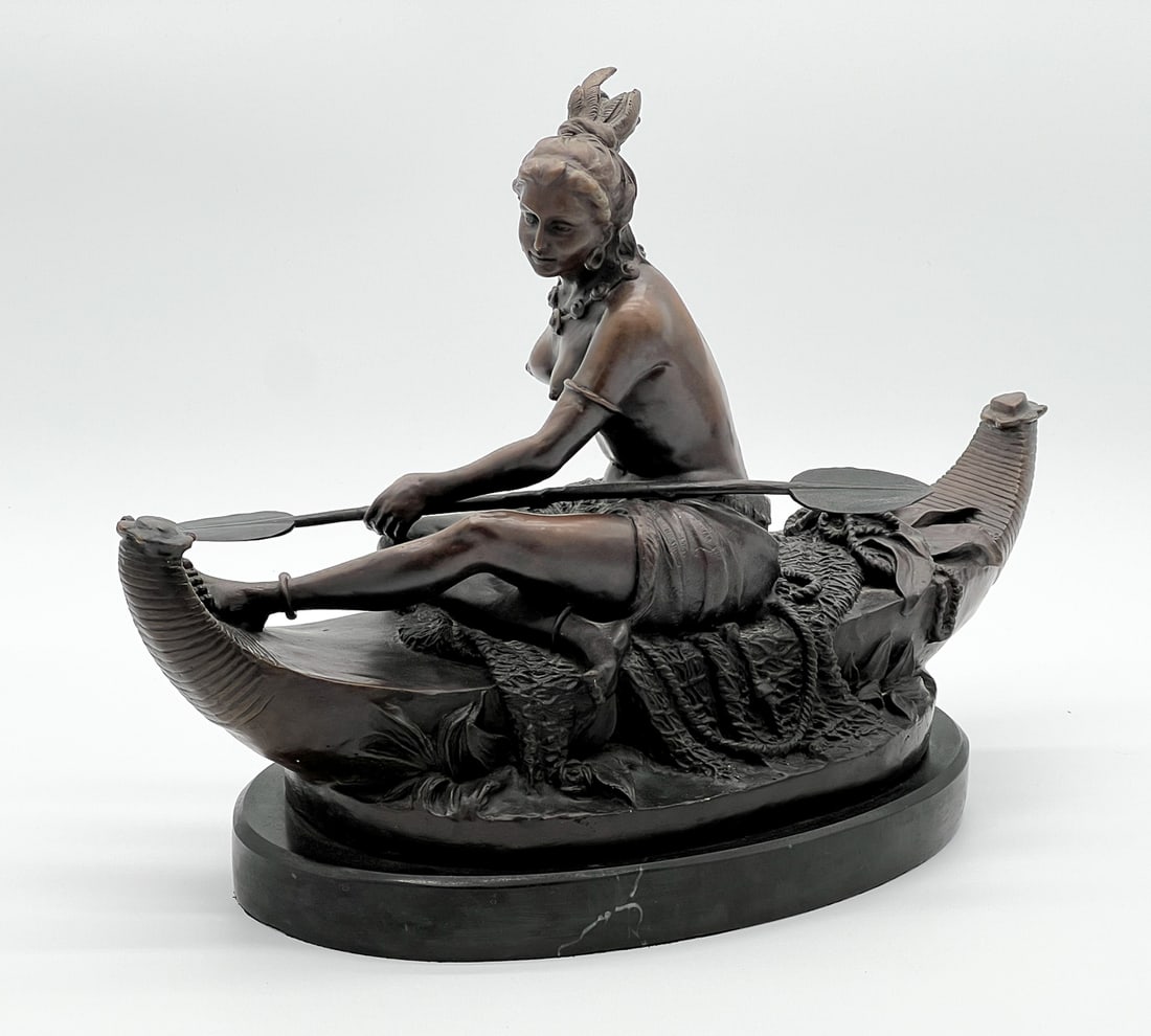 Antique American Indian Maiden Bronze (1 of 8)