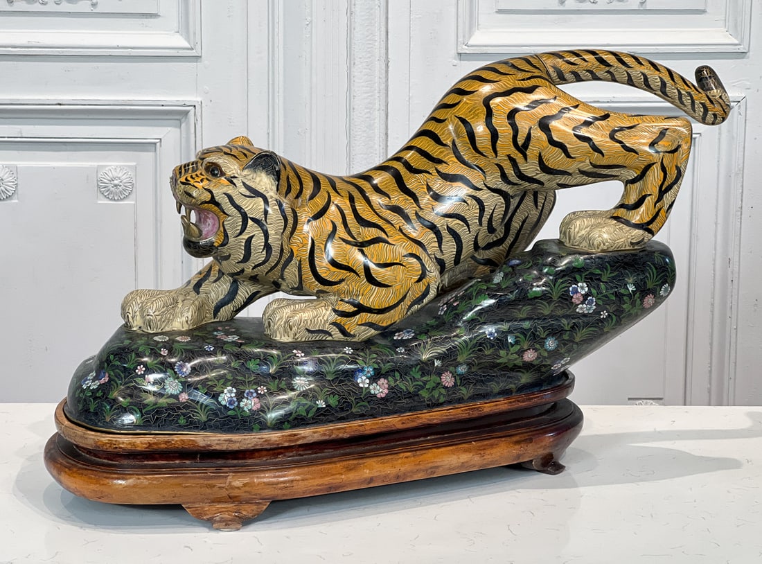 Large Chinese Cloisonne Tiger Figure (1 of 9)
