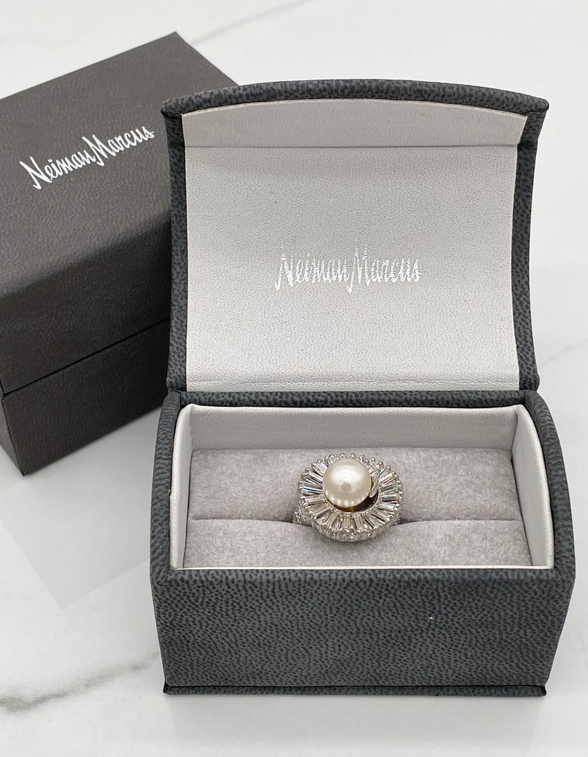 Diamond And Pearl Ballerina Ring, 14k Gold (1 of 7)