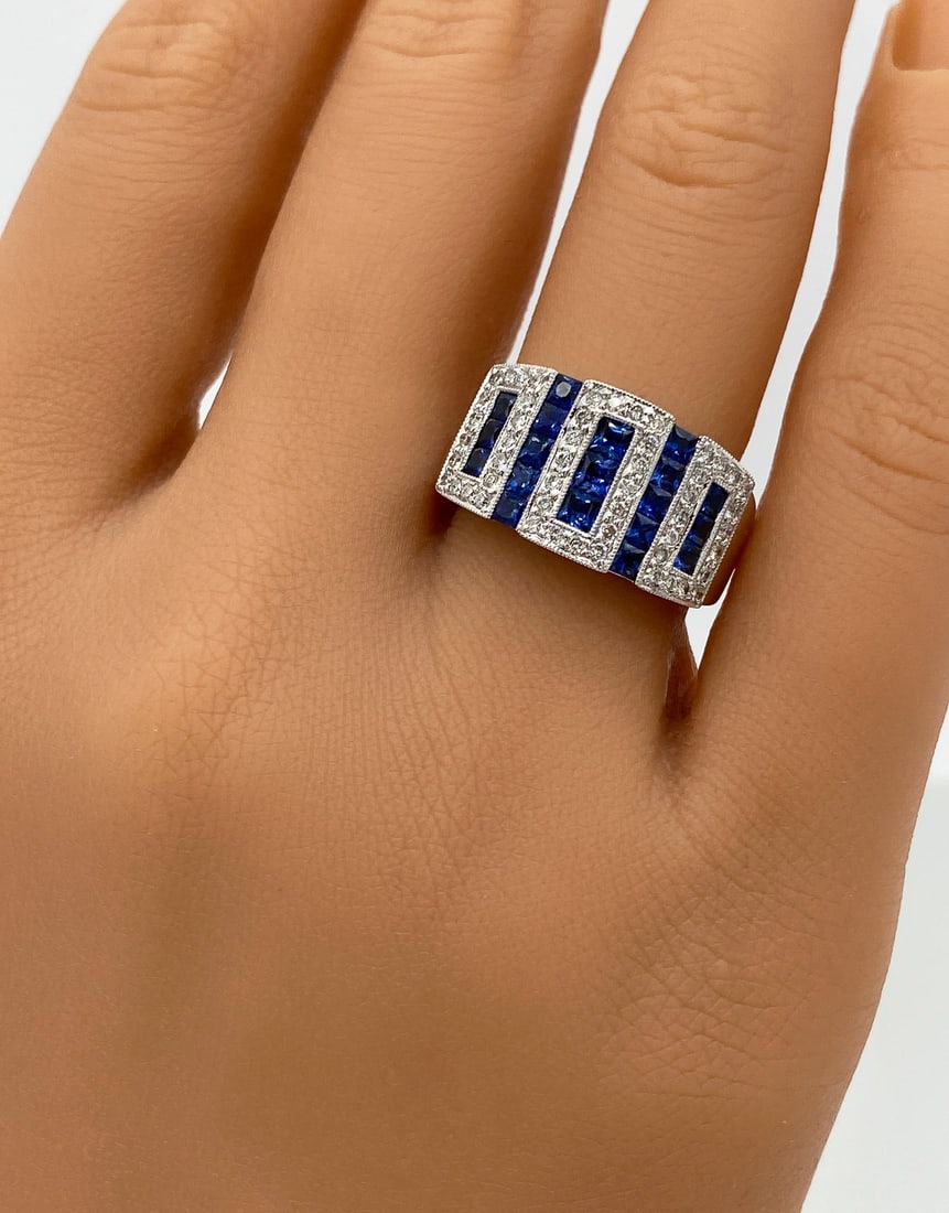 Sapphire And Diamond Ring, 18k Gold (1 of 3)