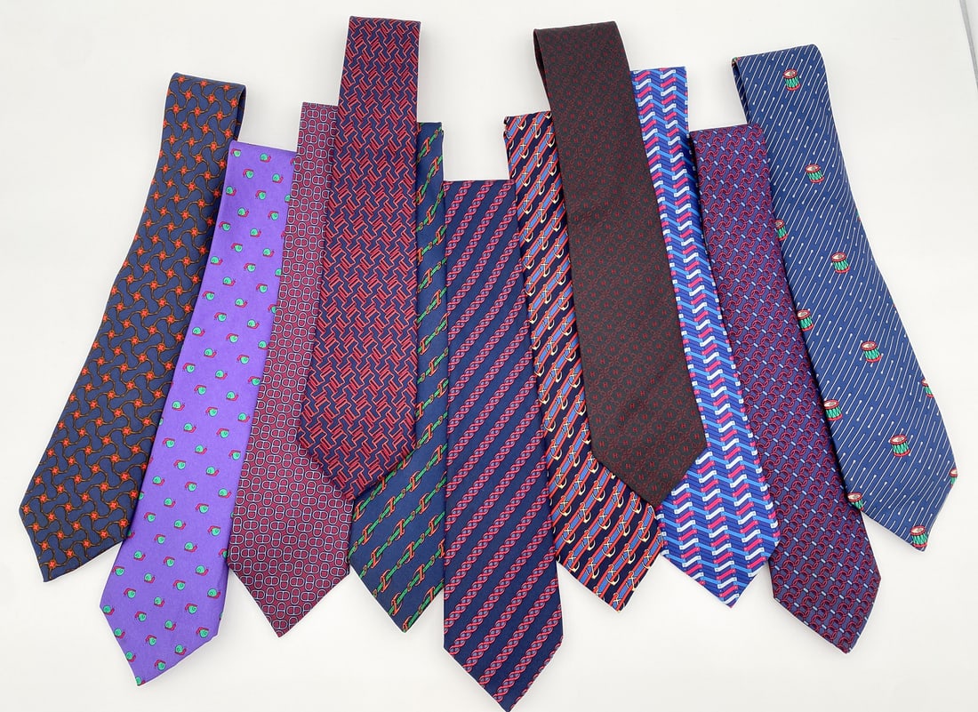 Hermes Ties, Group Of Eleven (1 of 4)