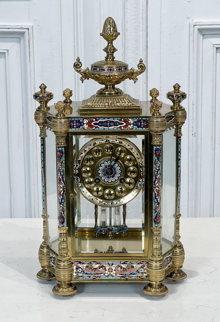 Champleve Eight Day Regulator Clock (1 of 13)