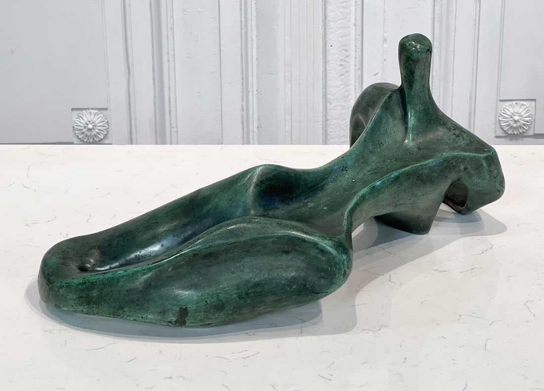 Mid-Century Modern Bronze Reclining Figure (1 of 9)