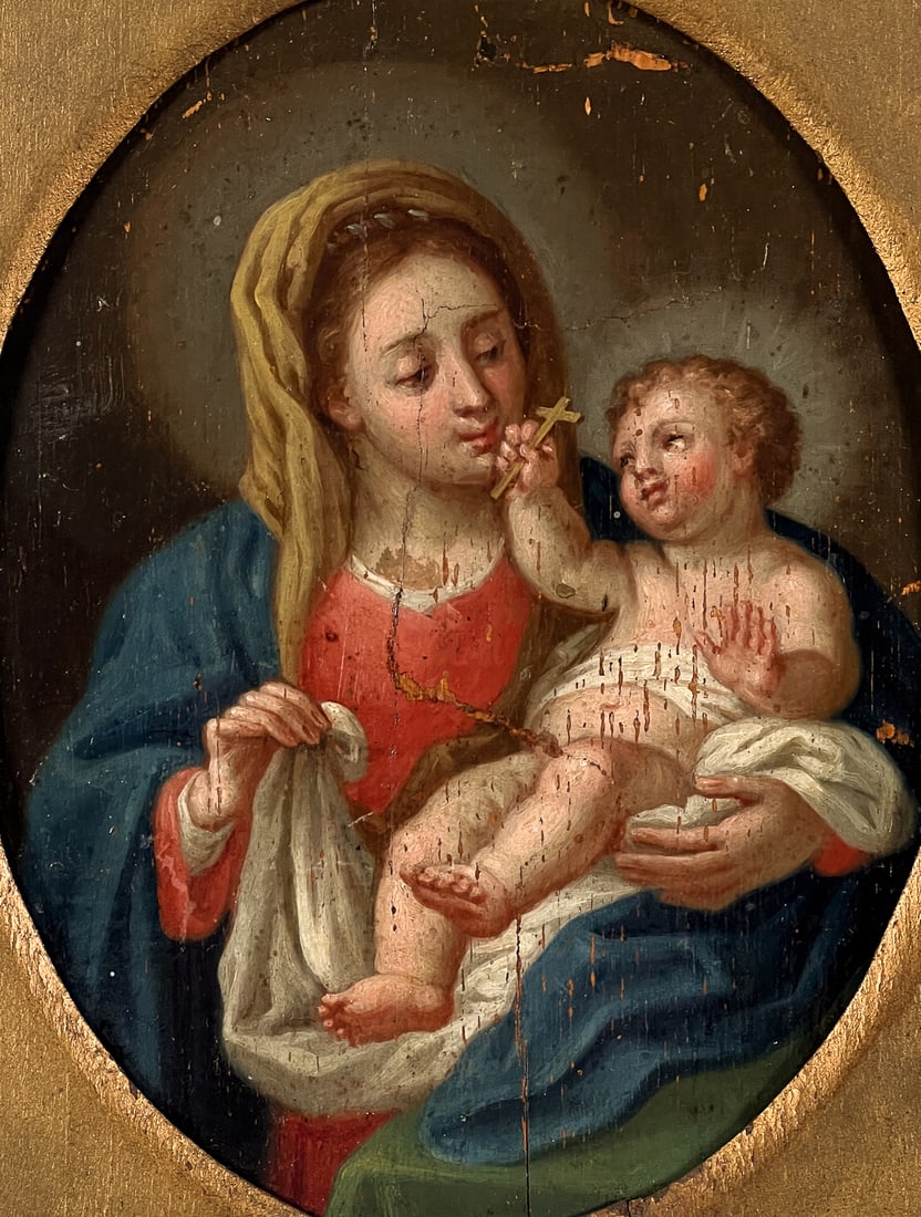 Virgin Mary And Christ Child Oil Paining (1 of 4)