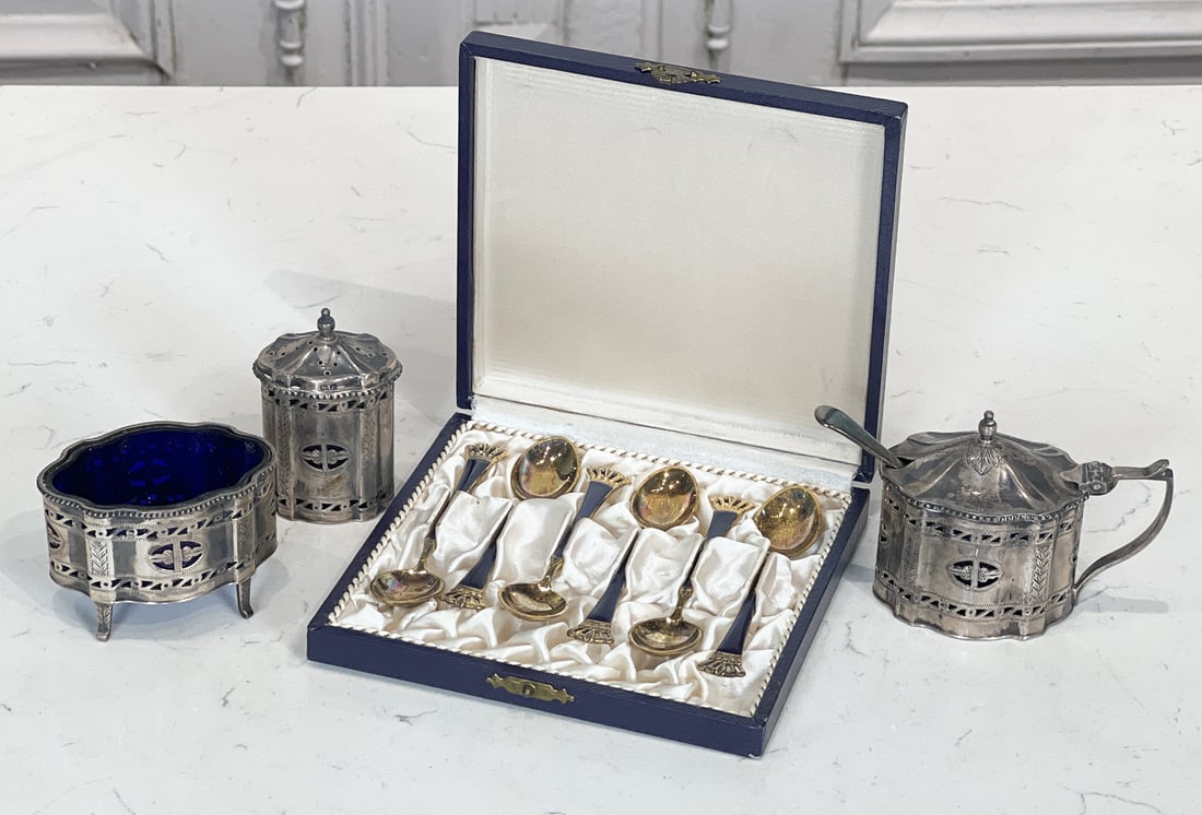 Sterling Silver & Cobalt Table Items (1 of 5)