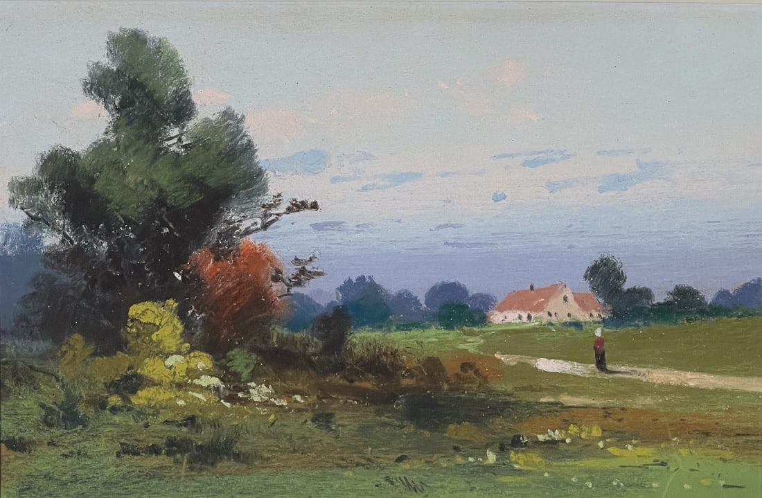 French Landscape Pastel Drawing (1 of 3)