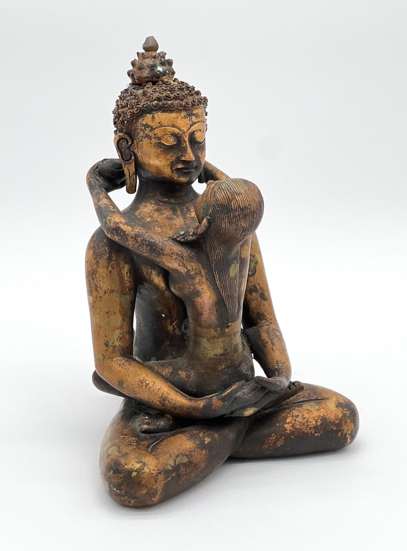 Antique Gilt Bronze Samantabhadra Buddha (1 of 8)