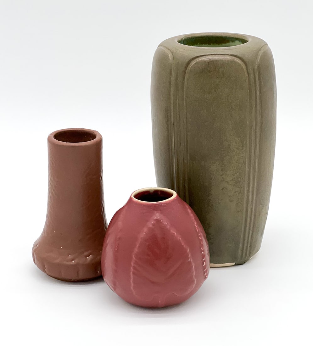Three Hampshirite Pottery Vases (1 of 9)