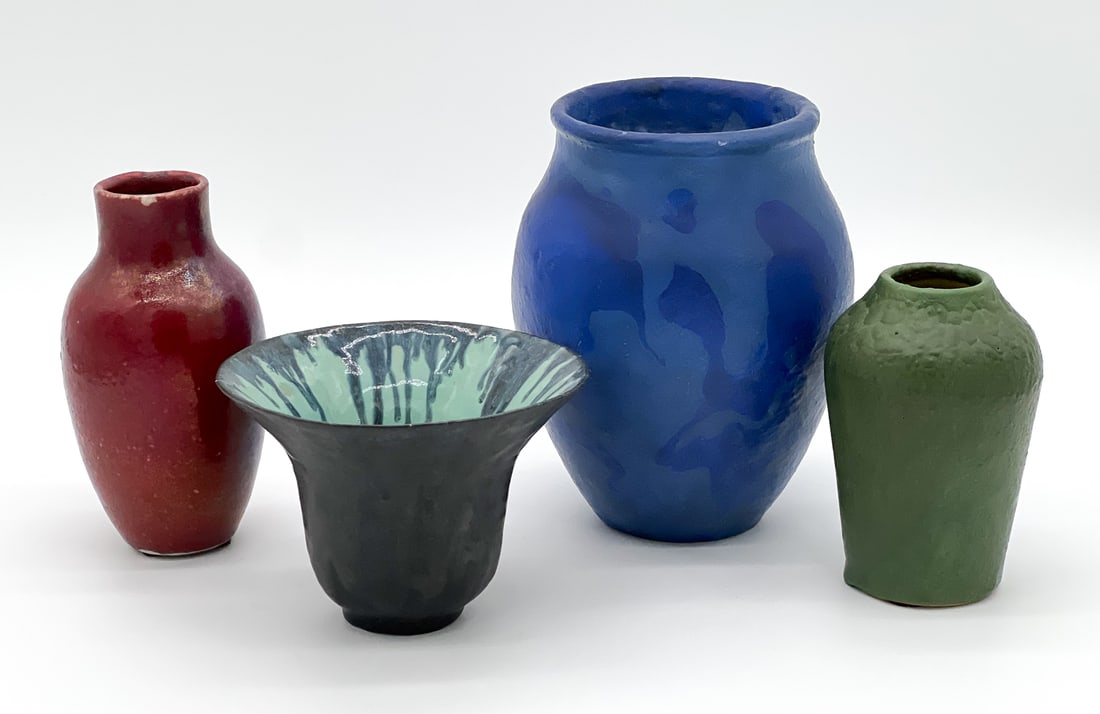 Four Early Art Pottery Vases (1 of 10)