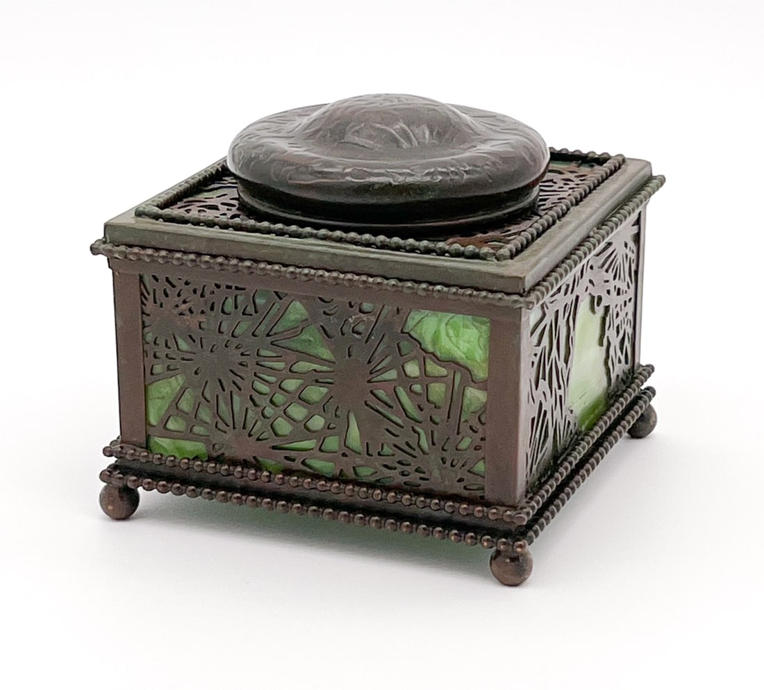 Tiffany Studios Pine Needle Inkwell (1 of 8)