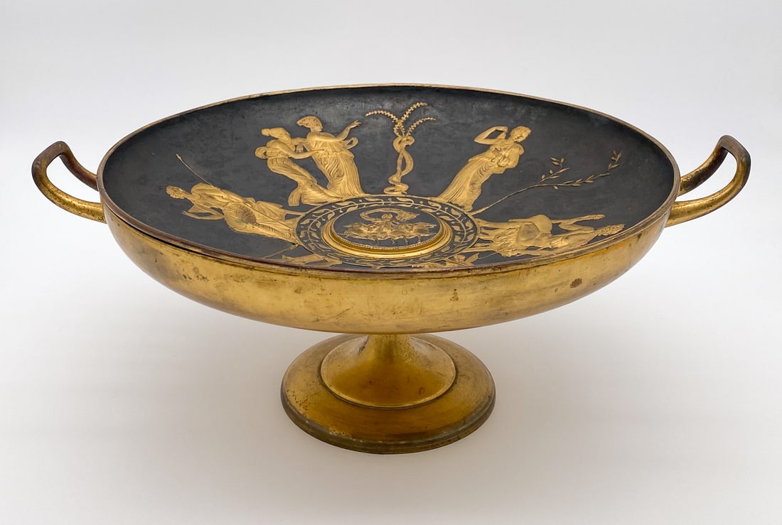 Vintage Gilt Tole Greek Kylix Form Compote (1 of 6)