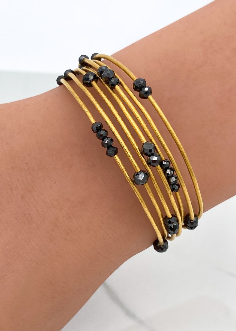 Gurhan Black Diamond And 18k Rain Cuff Bracelet (1 of 2)