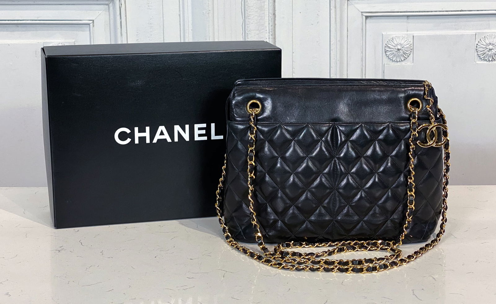 Chanel CC Charm Jumbo Tote Shoulder Bag (1 of 15)