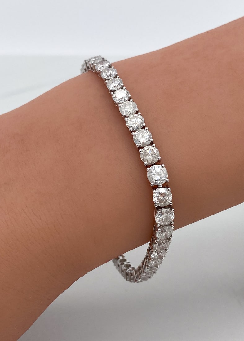 Diamond Tennis Bracelet, 14k White Gold (1 of 4)
