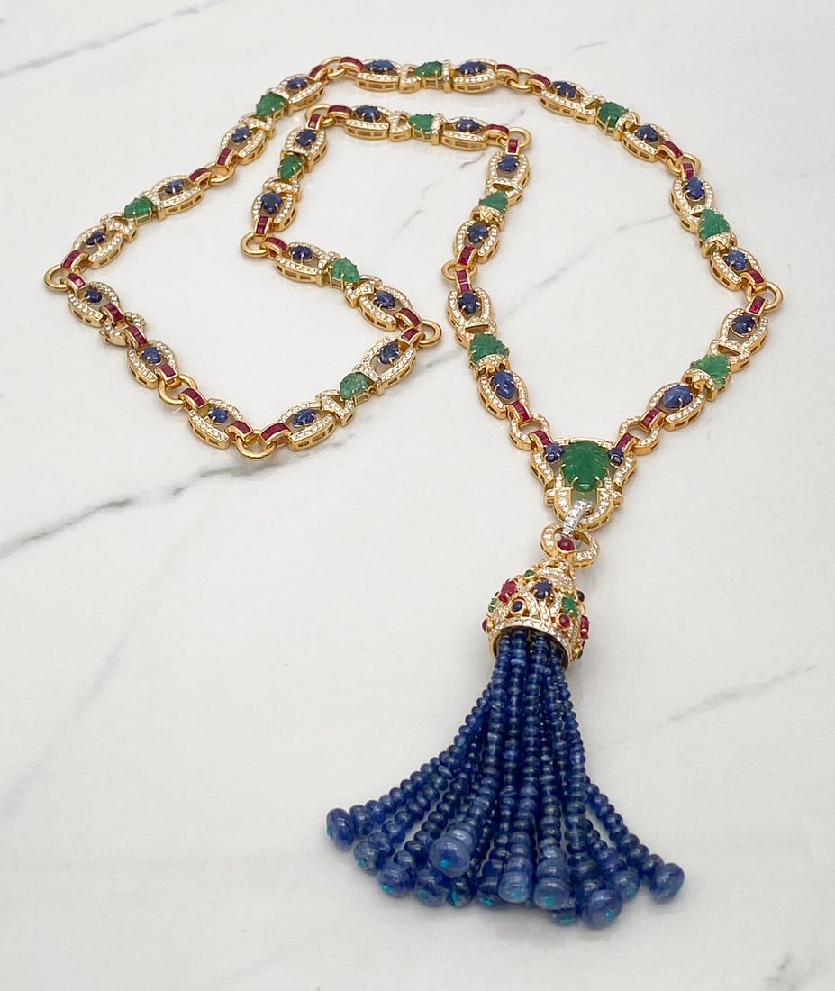 Tutti Frutti Tassel Sautoir Necklace (1 of 6)