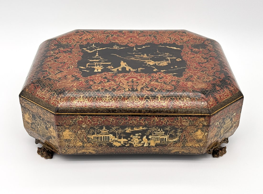 Fine Chinese Export Black Lacquer Box (1 of 8)