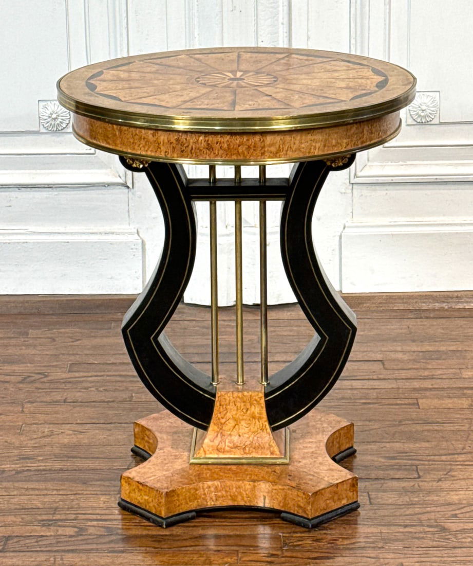 Empire Style Inlaid Curly Maple Side Table (1 of 8)