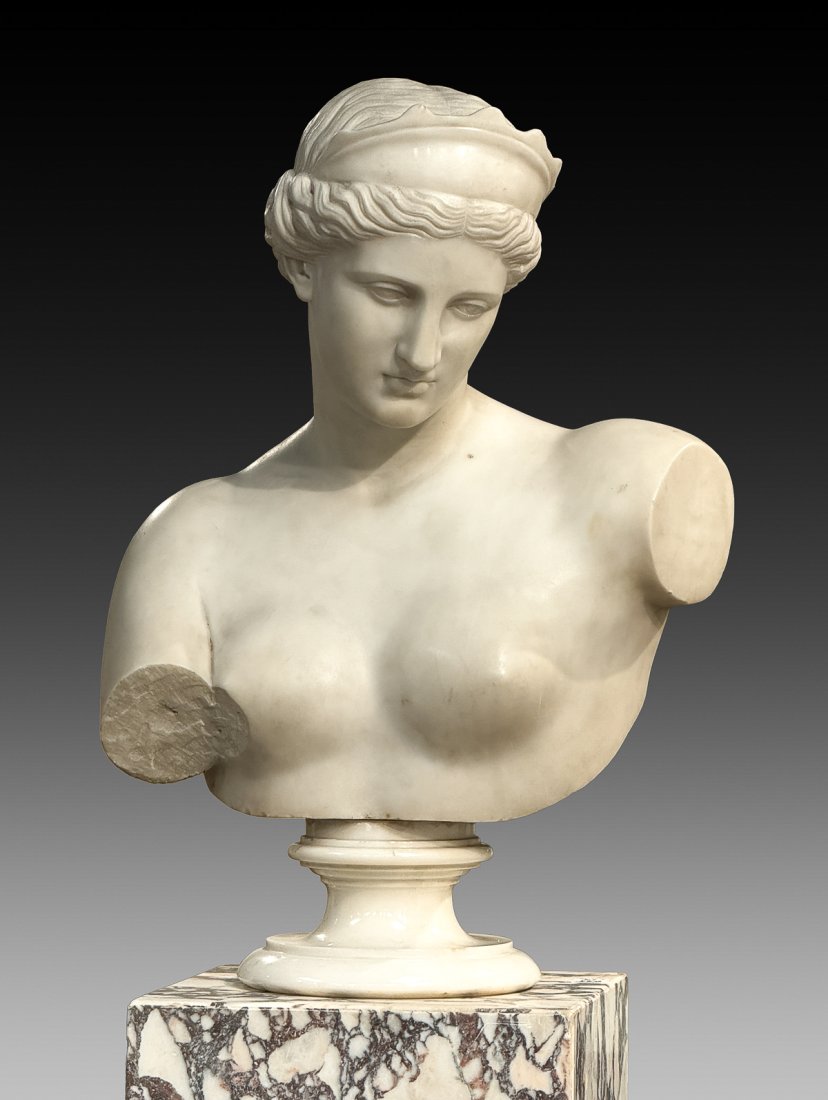 Antique Italian Carrara Marble Bust Of Juno (1 of 7)