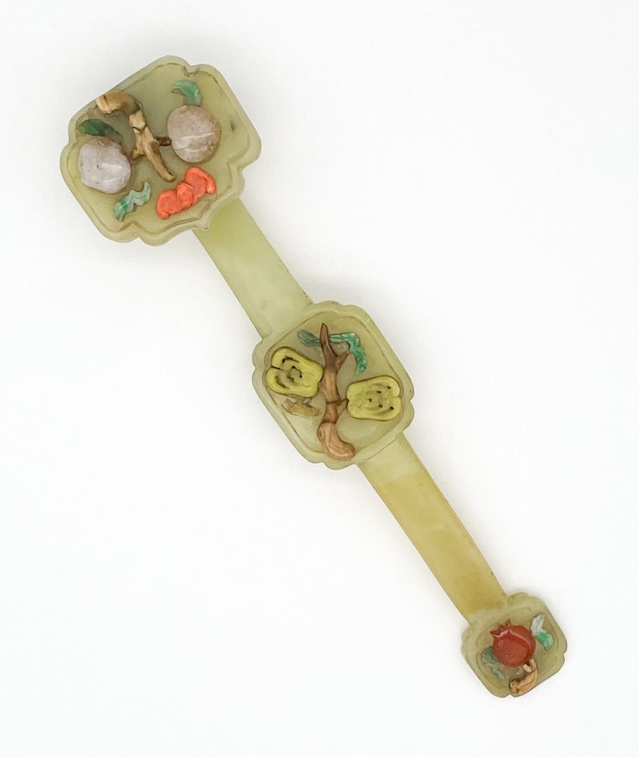Jade Ruyi Scepter With Semi Precious Gems (1 of 8)