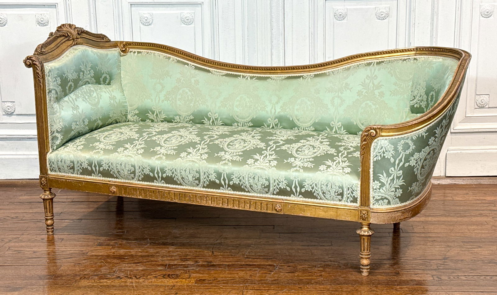 Antique French Giltwood Recamier Sofa (1 of 10)