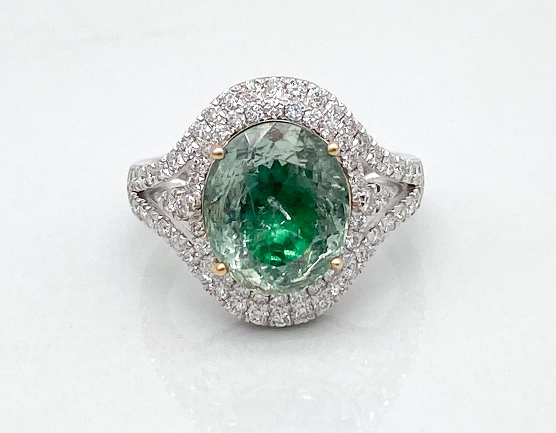 GIA Alexandrite And Diamond Ring, Platinum (1 of 5)