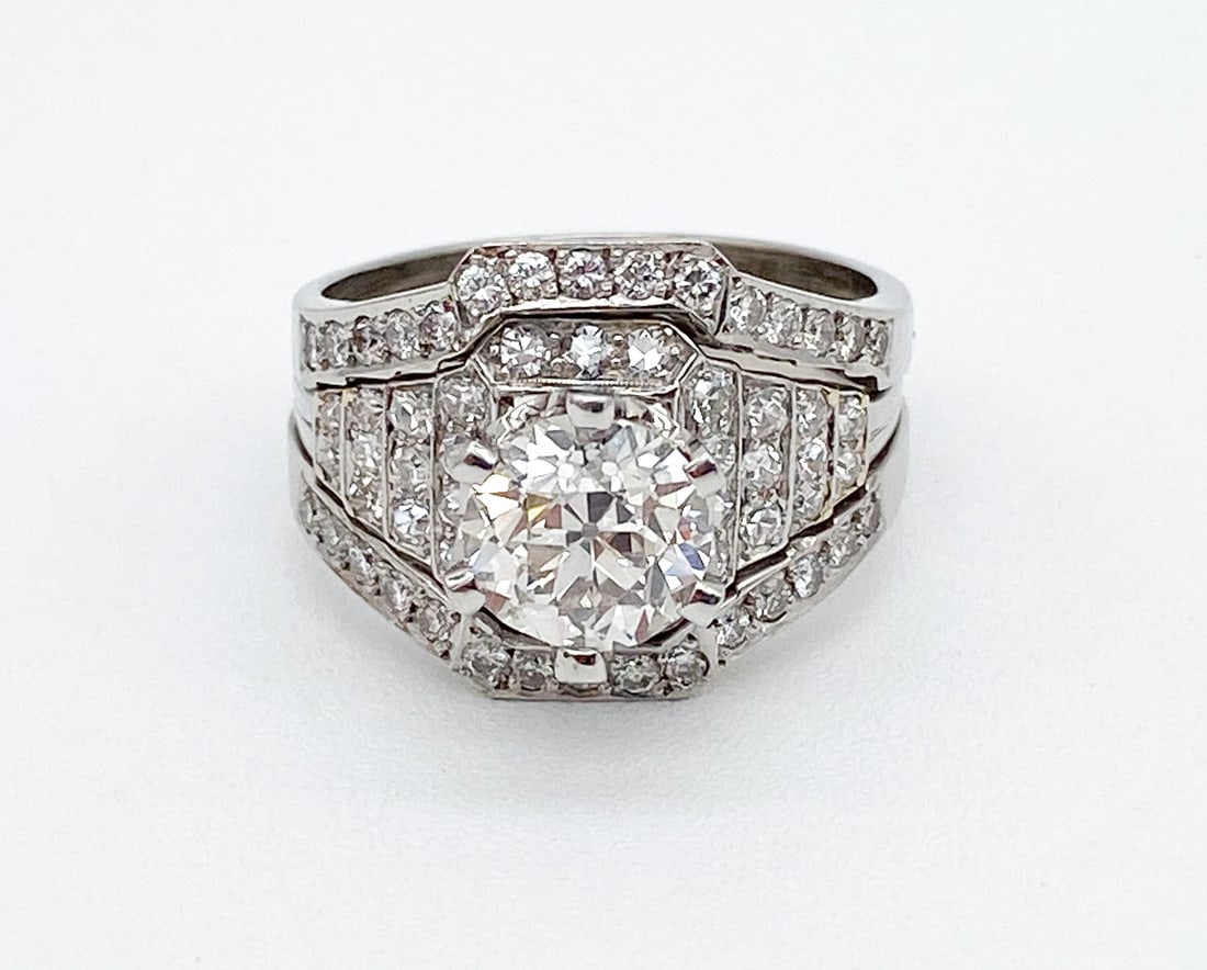 Diamond And Platinum Ladies Ring (1 of 5)