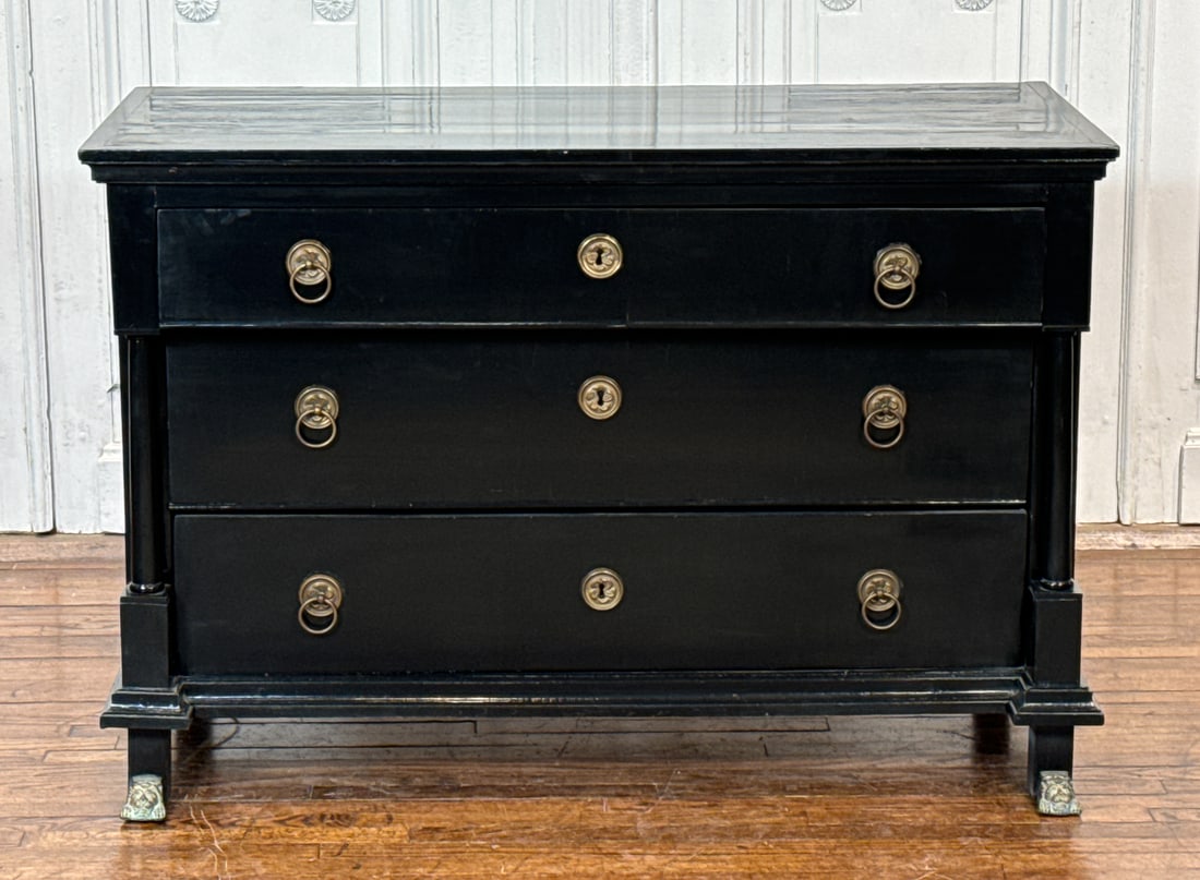 Biedermeier Ebonized Commode Chest (1 of 10)