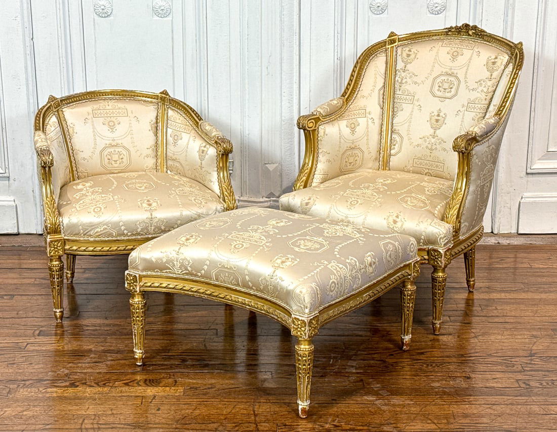 Louis XVI Style Duchesse Brisee Chaise Longue (1 of 16)