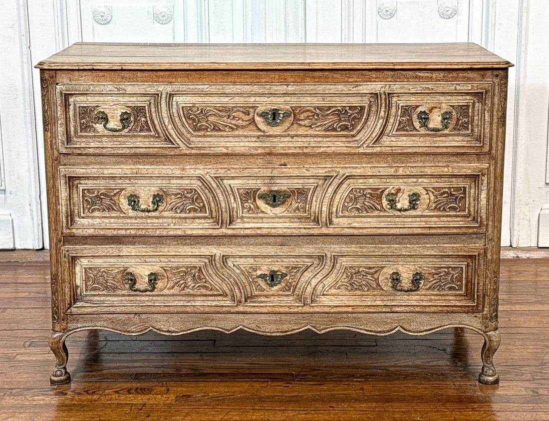 Louis XV Style Oak Commode Chest (1 of 9)