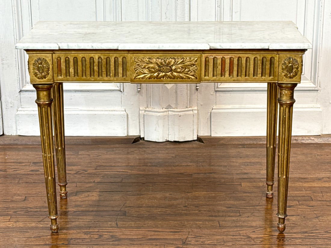 Italian Neoclassical Giltwood Console Table (1 of 8)