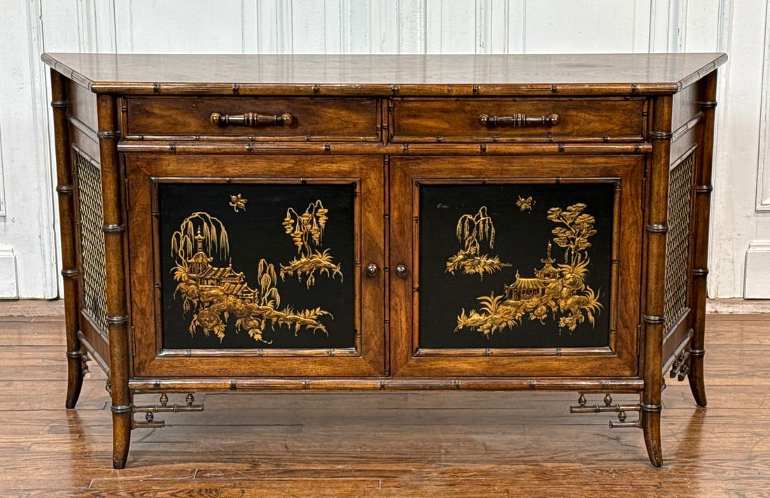 Regency Style Walnut Credenza (1 of 9)