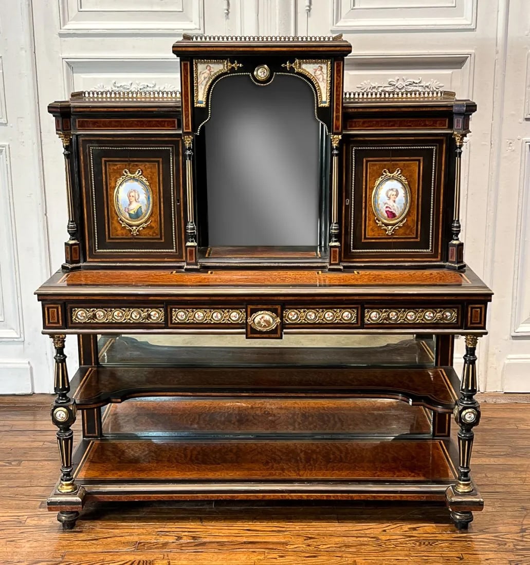Sevres Plaque And Inlaid Bonheur Du Jour Desk (1 of 17)