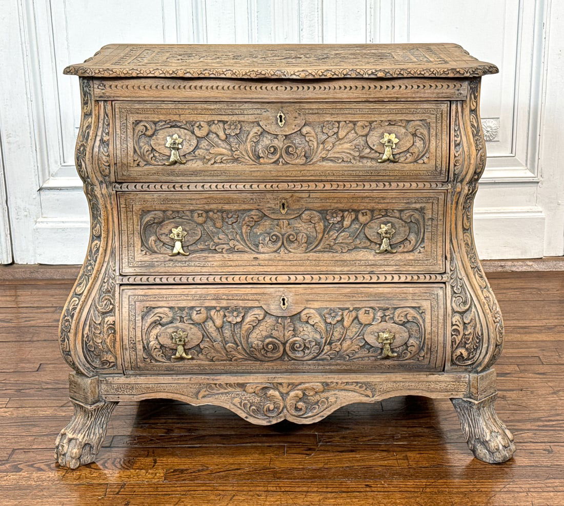 Dutch Baroque Style Oak Commode (1 of 9)