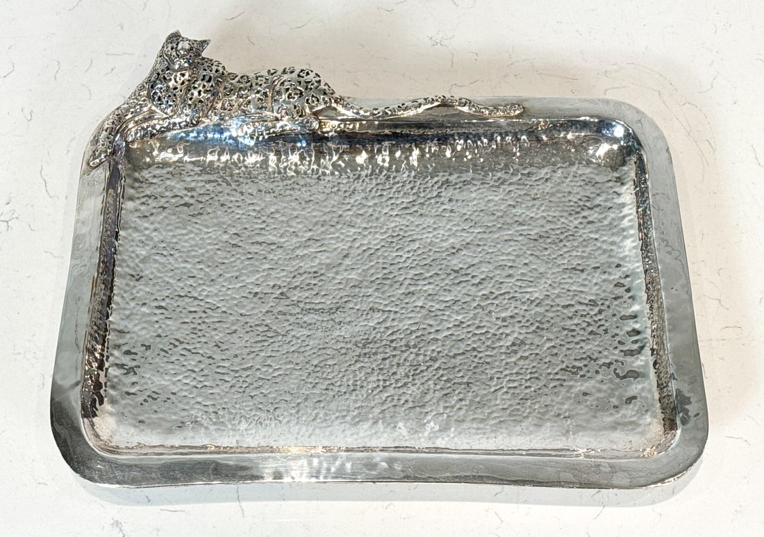 Emilia Castillo Silver Plate Jaguar Tray (1 of 8)