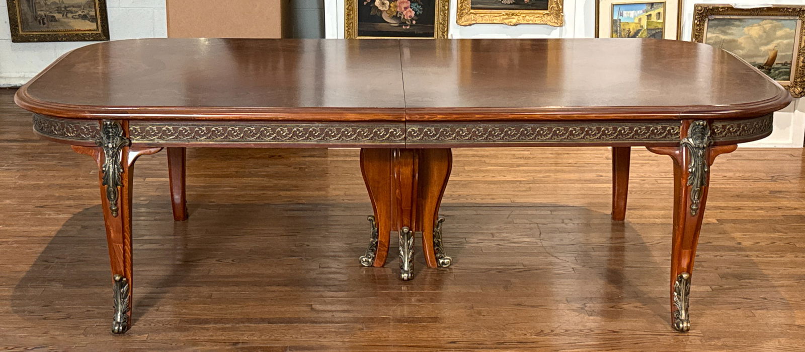 Large Inlaid And Bronze Mounted Dining Table (1 of 9)
