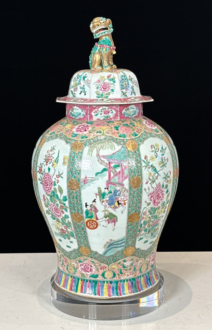 Large Chinese Porcelain Temple Jar (1 of 6)