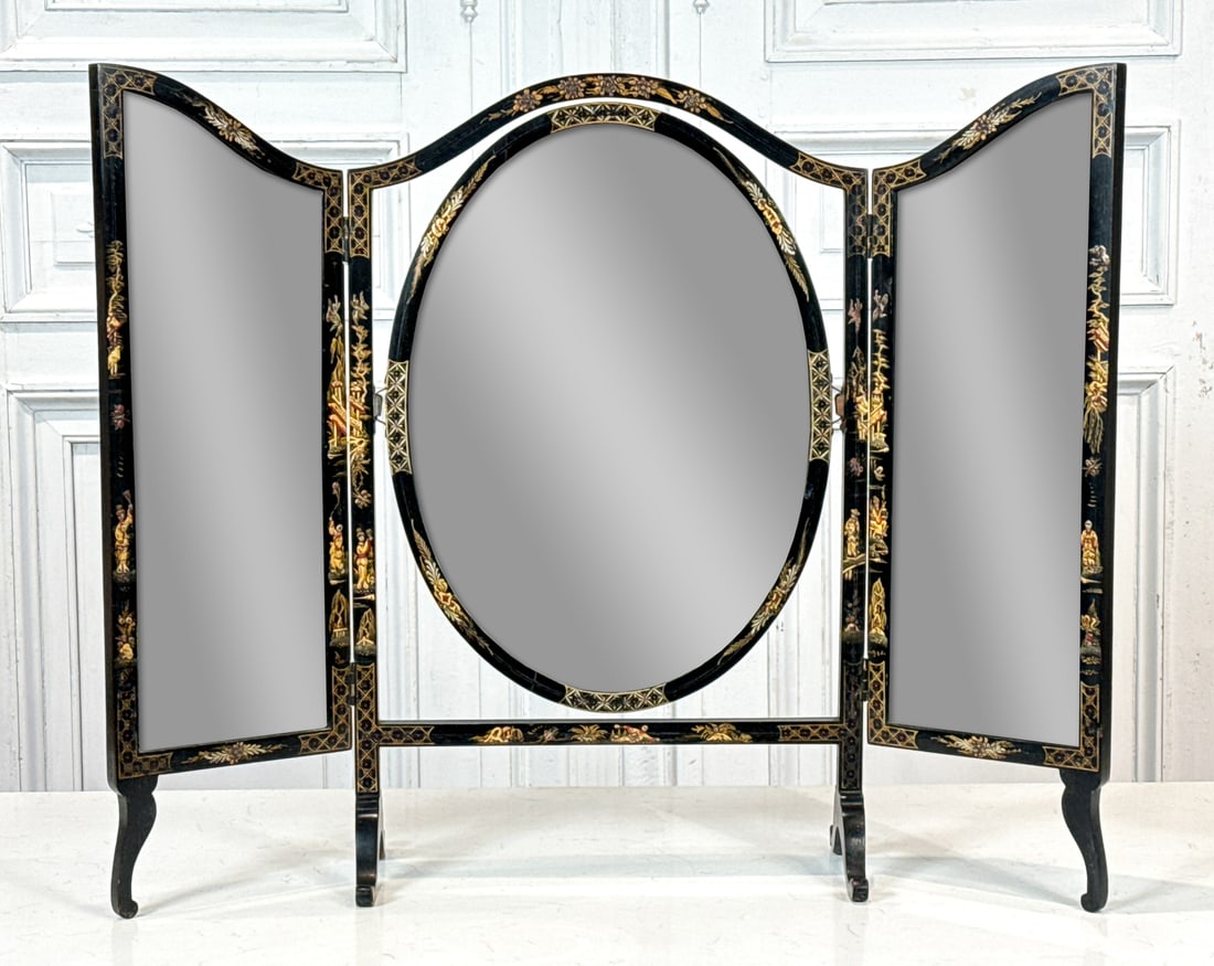 Black Chinoiserie Vanity Mirror (1 of 10)