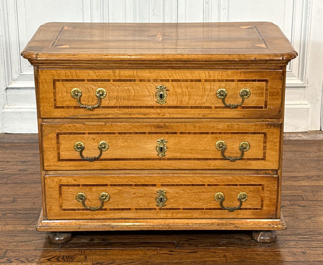 Biedermeier Inlaid Oak Commode (1 of 9)
