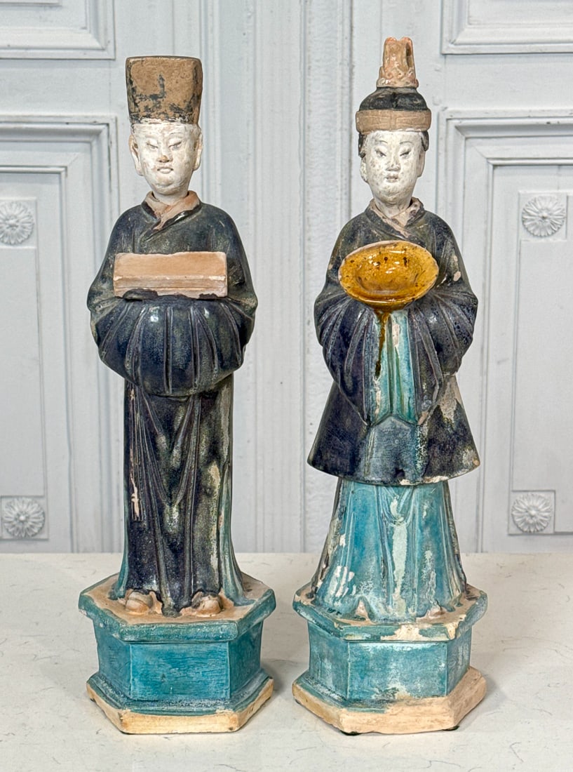 Two Chinese Earthenware Tomb Figures (1 of 9)